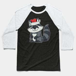 Christmas Raccoon Baseball T-Shirt